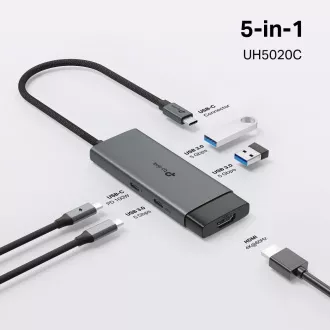 TP-Link UH5020C USB-C Hub 5in1 (2x USB3.2Gen1, 2xUSB-C3.2Gen1, 1xHDMI, PD 100W) TP-Link UH5020C USB-C Hub 5in1 (2x USB3.2Gen1, 2xUSB-C3.2Gen1, 1xHDMI, PD 100W)