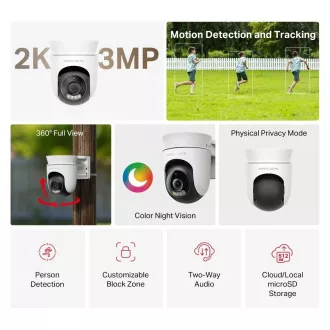 MERCUSYS MC510 Außenkamera für den Außenbereich (3MP, 2K, 1296p, IR 30m, WiFi, microSD)