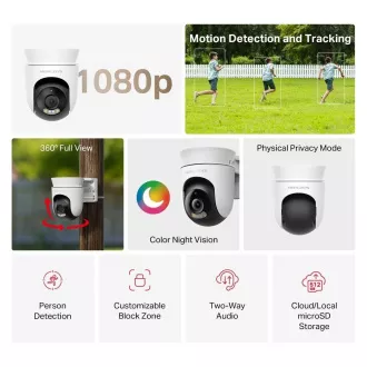 MERCUSYS MC500 Außenkamera für den Außenbereich (FHD, 1080p, IR 30m, WiFi, microSD)
