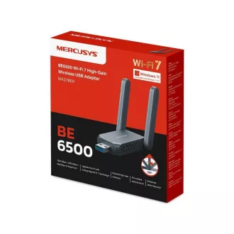 MERCUSYS MA37BEH WiFi7 USB Adapter (AC1300, 2, 4GHz/5GHz/6GHz, USB3.0)