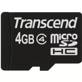 TRANSCEND MicroSDHC-Karte 4GB Klasse 4 + Adapter