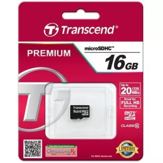TRANSCEND MicroSDHC-Karte 16GB Klasse 10, ohne Adapter TRANSCEND MicroSDHC-Karte 16GB Klasse 10, ohne Adapter