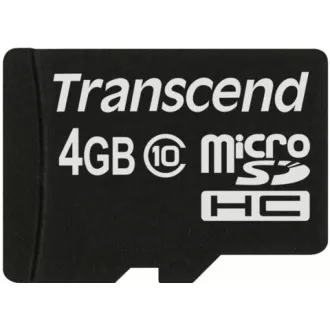 TRANSCEND MicroSDHC-Karte 4GB Klasse 10 + Adapter