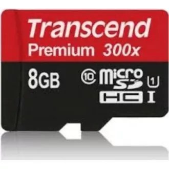 TRANSCEND MicroSDHC-Karte 8GB Premium, Klasse 10 UHS-I 300x, ohne Adapter