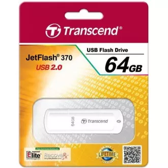 TRANSCEND Flash Disk 64GB JetFlash®370, USB 2.0 (R: 16 / B: 6 MB / s) weiß TRANSCEND Flash Disk 64GB JetFlash®370, USB 2.0 (R: 16 / B: 6 MB / s) weiß