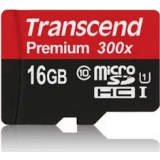 TRANSCEND MicroSDHC-Karte 16GB Premium, Klasse 10 UHS-I 300x, ohne Adapter
