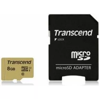 TRANSCEND MicroSDHC-Karte 8GB 500S, UHS-I U1 + Adapter TRANSCEND MicroSDHC-Karte 8GB 500S, UHS-I U1 + Adapter