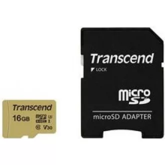 TRANSCEND MicroSDHC-Karte 16GB 500S, UHS-I U3 V30 + Adapter TRANSCEND MicroSDHC-Karte 16GB 500S, UHS-I U3 V30 + Adapter