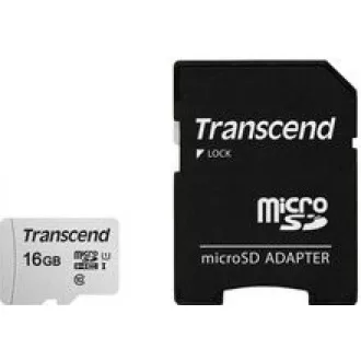 TRANSCEND MicroSDHC-Karte 16GB 300S, UHS-I U1 + Adapter