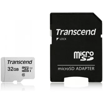 TRANSCEND MicroSDHC-Karte 32GB 300S, UHS-I U1 + Adapter