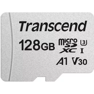 TRANSCEND MicroSDXC-Karte 128GB 300S, UHS-I U3 V30 + Adapter