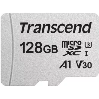TRANSCEND MicroSDXC-Karte 128GB 300S, UHS-I U3 V30 + Adapter
