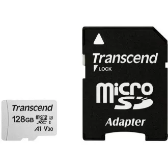 TRANSCEND MicroSDXC-Karte 128GB 300S, UHS-I U3 V30 + Adapter