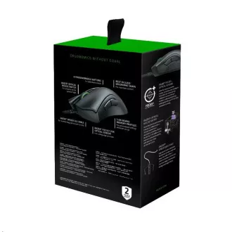 RAZER Maus DeathAdder V2, optisch, Auflösung 20.000 dpi, USB, Hybrid Cloud-Speicher und integrierter Speicher, RGB
