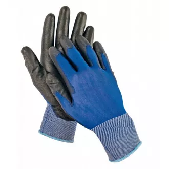 SMEW VAM Nylonhandschuhe blau / schwarz 8