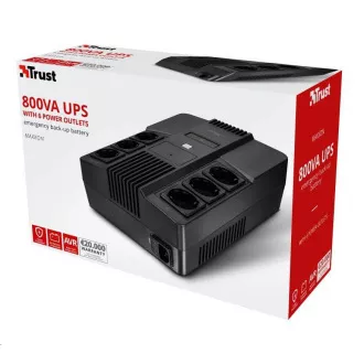 TRUST Maxxon 800VA UPS mit 6 Standard-Steckdosen TRUST Maxxon 800VA UPS mit 6 Standard-Steckdosen
