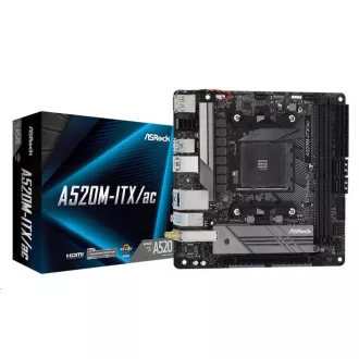 ASRock MB Sc AM4 A520M-ITX/AC, AMD A520, 2xDDR4, HDMI, DP ASRock MB Sc AM4 A520M-ITX/AC, AMD A520, 2xDDR4, HDMI, DP