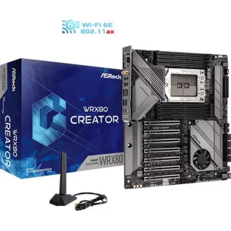 ASRock MB Sc sWRX8 WRX80 Creator R2.0, AMD WRX8, 8xDDR4, 1xVGA, WiFi, eATX ASRock MB Sc sWRX8 WRX80 Creator R2.0, AMD WRX8, 8xDDR4, 1xVGA, WiFi, eATX