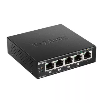 D-Link DES-1005P B1 5-Port 10/100 PoE Desktop Switch, 4x PoE , 60W für PoE