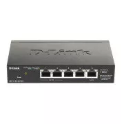 D-Link DGS-1100-05PDV2 5-Port Gigabit PoE Smart Switch, ohne Netzteil - powered by PoE, 2 PoE Ports