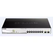 D-Link DGS-1210-10MP 10-port Gigabit Smart  PoE Switch, 8x GbE PoE , 2x SFP, PoE 130W, lüfterlos