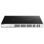 D-Link DGS-1210-28P 28-port Gigabit Smart  PoE Switch, 24x GbE PoE , 4x RJ45/SFP, PoE 193W