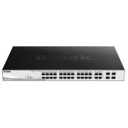 D-Link DGS-1210-28MP 28-port Gigabit Smart  PoE Switch, 24x GbE PoE , 4x RJ45/SFP, PoE 370W