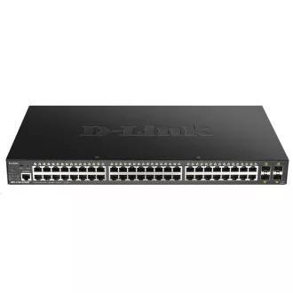D-Link DGS-1250-52XMP 52-Port Gigabit Smart PoE Switch, 48x GbE PoE , 4x SFP , PoE 370W