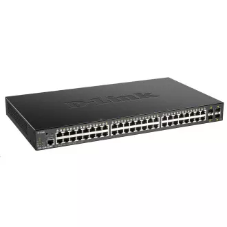 D-Link DGS-1250-52XMP 52-Port Gigabit Smart PoE Switch, 48x GbE PoE , 4x SFP , PoE 370W