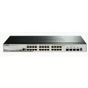 D-Link DGS-1510-28X 28-Port Gigabit Stackable Smart Managed Switch, 24x Gigabit RJ45, 4x 10G SFP