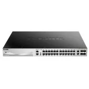 D-Link DGS-3130-30PS/E L3 Stackable Managed Gigabit PoE Switch, 24x PoE gigabit, 2x 10GBASE-T, 4x SFP , 370W PoE