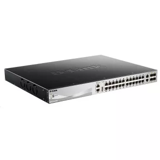 D-Link DGS-3130-30PS/E L3 Stackable Managed Gigabit PoE Switch, 24x PoE gigabit, 2x 10GBASE-T, 4x SFP , 370W PoE D-Link DGS-3130-30PS/E L3 Stackable Managed Gigabit PoE Switch, 24x PoE gigabit, 2x 10GBASE-T, 4x SFP , 370W PoE