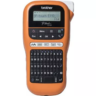 BROTHER Etikettendrucker PT-E110VP - 12mm, TZe-Bänder - Marker - für Elektriker - mit Etui BROTHER Etikettendrucker PT-E110VP - 12mm, TZe-Bänder - Marker - für Elektriker - mit Etui
