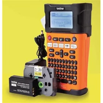 BROTHER Etikettendrucker PT-E300VP - 18mm, TZe Bänder, mobil, mit Koffer, Etikettendrucker für Industrie und Elektro - Markierer