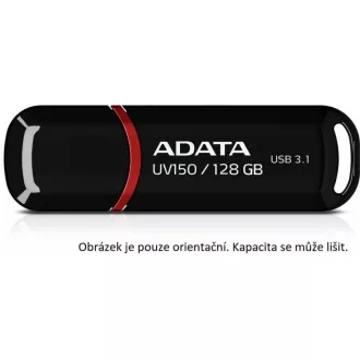 ADATA Flash Disk 64GB UV150, USB 3.1 Dash Drive (R: 90 / B: 20 MB/s) schwarz