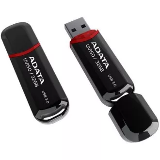 ADATA Flash Disk 128GB UV150, USB 3.1 Dash Drive (R: 90 / B: 20 MB/s) schwarz