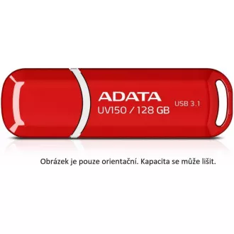 ADATA Flash Disk 64GB UV150, USB 3.1 Dash Drive (R: 90/B: 20 MB/s) rot ADATA Flash Disk 64GB UV150, USB 3.1 Dash Drive (R: 90/B: 20 MB/s) rot