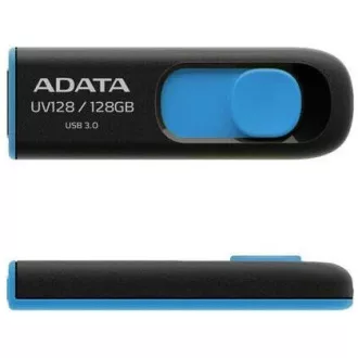ADATA Flash Disk 128GB UV128, USB 3.1 Dash Drive (R: 90 / B: 40 MB/s) schwarz / blau
