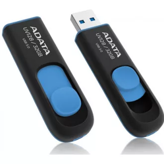 ADATA Flash Disk 128GB UV128, USB 3.1 Dash Drive (R: 90 / B: 40 MB/s) schwarz / blau