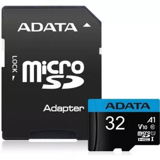 ADATA MicroSDHC-Karte 32 GB UHS-I Klasse 10, A1 + SD-Adapter, Premier