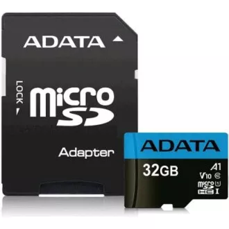 ADATA MicroSDHC-Karte 32 GB UHS-I Klasse 10, A1 + SD-Adapter, Premier