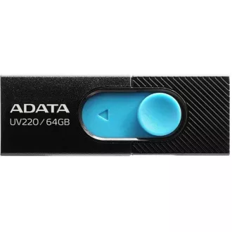 ADATA Flash Disk 64GB UV220, USB 2.0 Dash Drive, schwarz / blau
