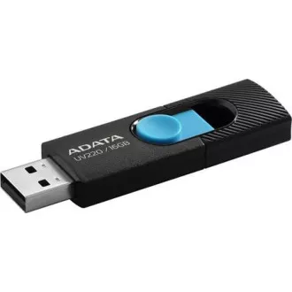 ADATA Flash Disk 64GB UV220, USB 2.0 Dash Drive, schwarz / blau