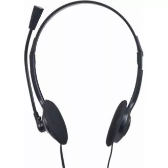 GEMBIRD Kopfhörer mit Mikrofon MHS-123, schwarz