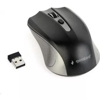 GEMBIRD Maus MUSW-4B-04-GB, grau-schwarz, kabellos, USB-Nano-Empfänger GEMBIRD Maus MUSW-4B-04-GB, grau-schwarz, kabellos, USB-Nano-Empfänger