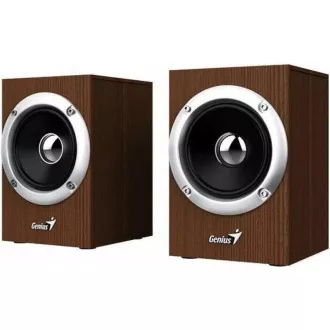 GENIUS Lautsprecher SP-HF280, 2.0, 6W, Holz, braun