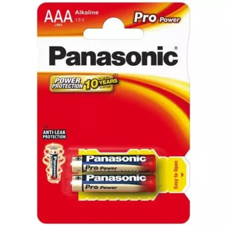PANASONIC Alkaline Batterien Pro Power LR03PPG / 2BP AAA 1,5V (Blister 2 Stück) PANASONIC Alkaline Batterien Pro Power LR03PPG / 2BP AAA 1,5V (Blister 2 Stück)