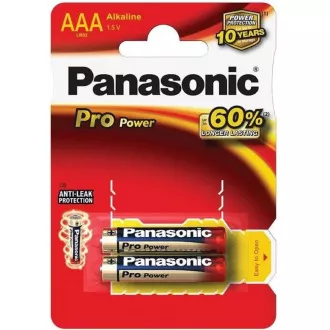 PANASONIC Alkaline Batterien Pro Power LR03PPG / 2BP AAA 1,5V (Blister 2 Stück) PANASONIC Alkaline Batterien Pro Power LR03PPG / 2BP AAA 1,5V (Blister 2 Stück)