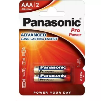 PANASONIC Alkaline Batterien Pro Power LR03PPG / 2BP AAA 1,5V (Blister 2 Stück) PANASONIC Alkaline Batterien Pro Power LR03PPG / 2BP AAA 1,5V (Blister 2 Stück)