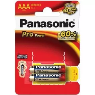 PANASONIC Alkaline Batterien Pro Power LR03PPG / 2BP AAA 1,5V (Blister 2 Stück) PANASONIC Alkaline Batterien Pro Power LR03PPG / 2BP AAA 1,5V (Blister 2 Stück)